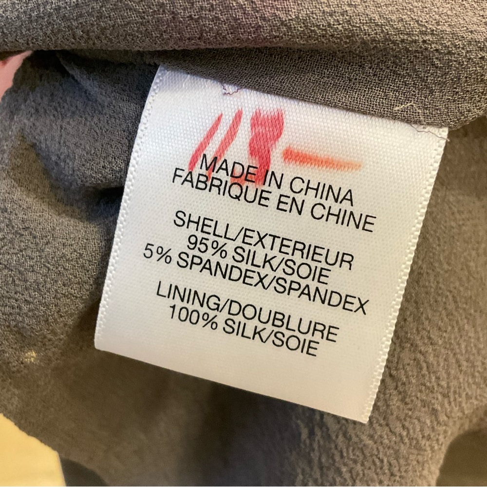 Theory Grey Silk Sleeveless Dress / Blouse, Button Front, Lined, Size 0, Luxury! - Picture 13 of 13